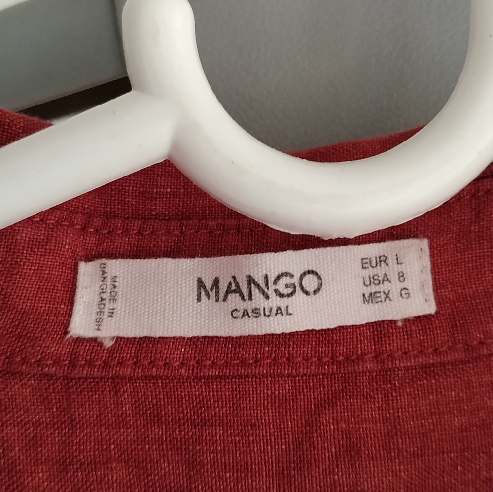 Mango linen sleeveless button front blouse - Picture 10 of 10